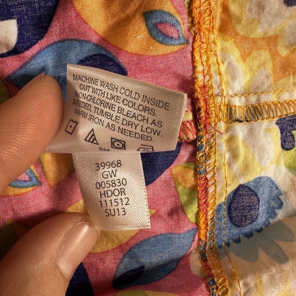 Hanna Andersson Girls Floral Sleeveless Top Size 10 Colorful Pattern - Picture 6 of 6